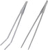 2 Pcs Feeding Tongs - Aquarium Tweezers Stainless Steel Straight and Curved Tweezers Set for Aquascaping Tools