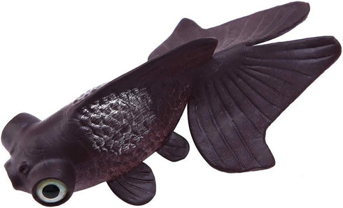 Zerodis Fish Decoration, Artificial Silicone Small Fish Design for Aquarium (Brown Goldfish)
