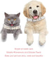 Dog Cat Pearl Collars - Adjustable Crystal Rhinestone PU Leather Necklace, Medium Size, White Pearl Pet Collar