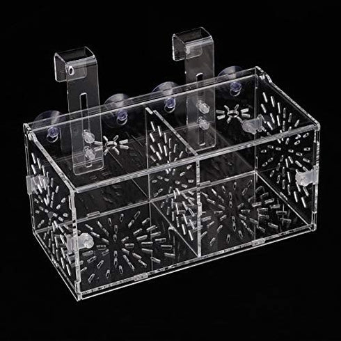 Fish Separation Breeder Box, Acrylic Isolation Box for Aquarium Hatchery Incubator (B-20x10x10cm)