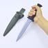 Rubber Dagger Prop Knife, Harmless Safe Fake Knife with Army Green Scabbard, Length 10.5 Inch