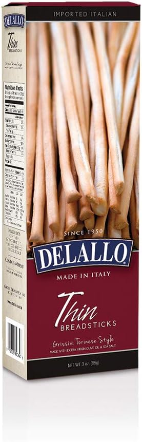 DeLallo Thin Torinese Breadsticks, 3.5-Ounce Packages (Pack of 12)