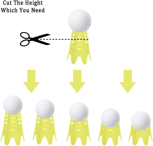 Golf Simulator Tees - Indoor Plastic Practice Golf Mat Tees for Winter Turf and Driving Range