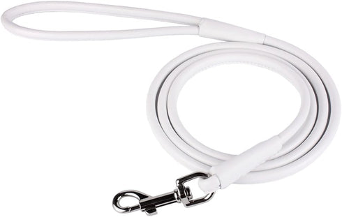 CollarDirect Rolled Leather Dog Leash 4ft, Soft Padded Training Lead 6ft for Small Medium Large Dogs