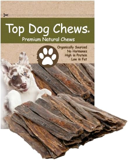 Top Dog Chews 10"- 12" All Natural Beef Esophagus Jerky, 30-Pack Free