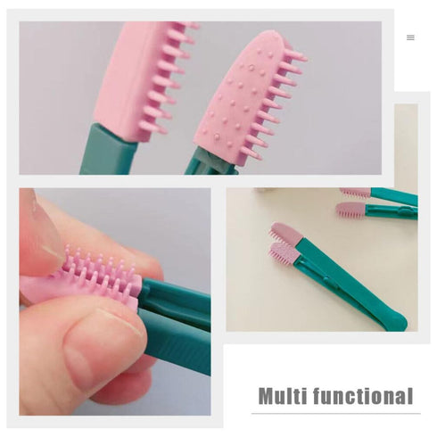 Didiseaon Tear Stain Remover Comb for Cat Dog, 2Pcs Portable Grooming Comb Brush for Small Pets