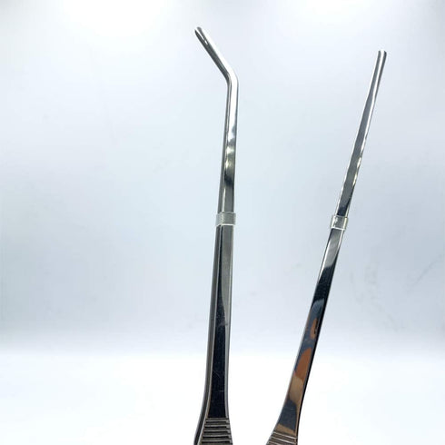 FRUTA Long Reptiles Feeding Tongs, Stainless Steel Straight and Curved Tweezers Set for Reptiles, Lizards, Bearded