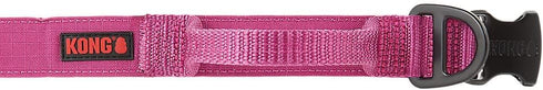 KONG Ultra Durable Padded Comfort Handle Dog Collar, Medium, Pink