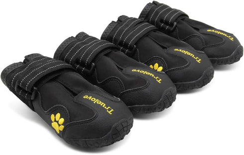 Truelove Waterproof Dog Boots with Reflective Straps, Pet Shoes for Small, Medium, Large Dogs, Outdoor Use