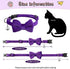 4 Pieces Cat Bow Tie Collar with Bell, Breakaway Comfortable Velvet Safety Pet Collar for Kitten Puppy (Small, Black,