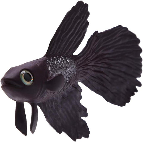 FTVOGUE Lifelike Brown Betta Fish Ornament, Silicone Artificial Funny Fish for Aquarium Decoration