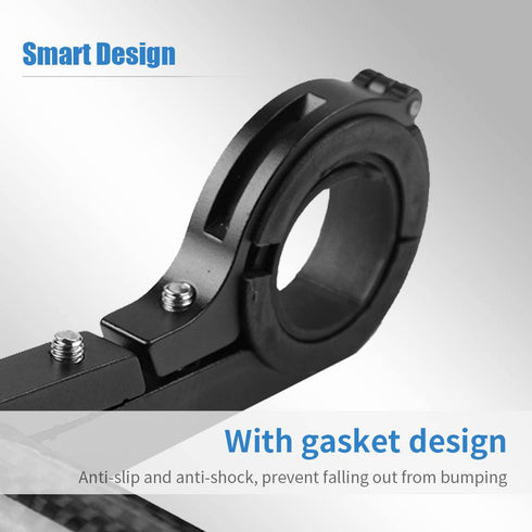 VGEBY Handlebar Extender, Aluminum Alloy Handlebar Extension Bracket Bike Lamp Phone Holder Rack (Black 10cm Carbon Tube) Bike Handlebar Extender Handlebar Extender Bike Handlebar