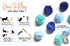 Furry Cat Toys Ball with Rattle Bell and Catnip for Cats - Easter Gift (Blue with Bell)