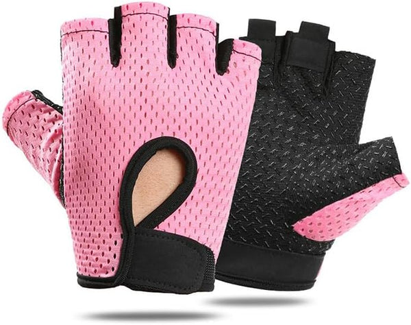 OVOY Breathable Fingerless Workout Gym Gloves for Men Women - Anti-Slip and Durable