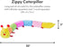 ZippyPaws Deluxe Caterpillar Dog Toy, 30" Squeaky Pet Toy for Medium & Large Dogs, Soft Plush Chew Toy