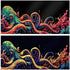 30X18IN Blacklight Octopus Sea Monster HD 3D Aquarium Background, UV Reactive Background with 10 EVA Tape
