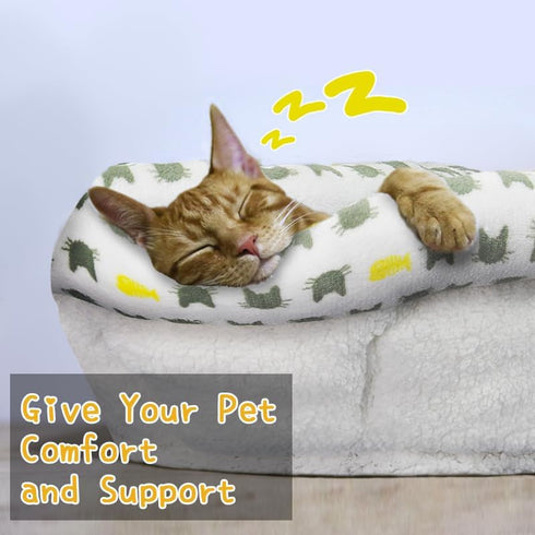 Super Soft Small Dog Bed & Cat Bed, Cozy Round Fluffy Plush Pet Bed, Anti-Anxiety Puppy Cuddler, Machine Washable Faux