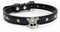 Cute Dazzling Skull Diamond Crystal Rhinestone Leather Collar for Small Pet Dog Cat (XS, Black)