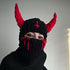 Thickened Crochet Knit Balaclava Hat for Women Girls, Funny Long Bunny Ears Beanie with Scarf Mask Thermal Headwear