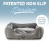MICRODRY Soft Cozy Plush Dog Bed, Machine Washable, Self Warming for Medium to Large Dogs, 36x26x8 inches, Brown