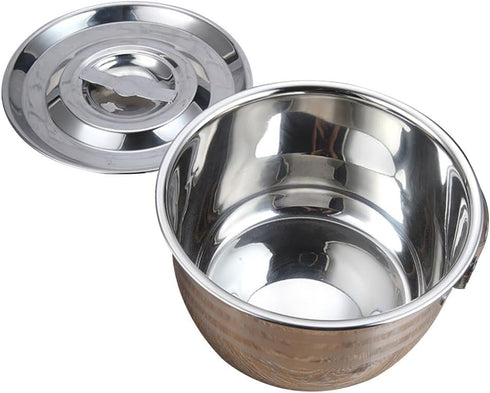 PRETYZOOM Camping Griddle Camping Pot Jacketed Kettle, Thicken Child Stainless Steel Stew Pot