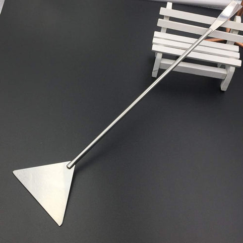 2Pcs Stainless Steel Aquarium Spatula Long Sand Spatula Scrapers for Aquatic Plant Tools (Silver)