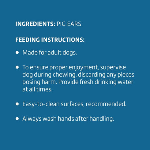 Amazon Brand - Wonder Bound Whole Pig Ears, Single Ingredient, Highly Digestible Dog Treats, 18 count, 12.7 ounce.