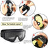 LEJUNJIE Airsoft Goggles, Tactical Safety Goggles with Anti Fog Paintball Goggles and 3 Interchangeable Lenses for