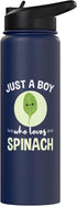 Just A Boy Who Loves Spinach Stainless Steel Insulated Water Bottle