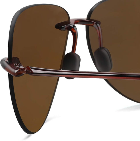 JULI Sports Sunglasses MJ8009 for Men Women Tr90 Rimless Frame for Running Fishing Golf Surf Driving