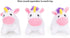 ZippyPaws Burrow Replacement Miniz, Unicorn 3-Pack Plush Dog Toys with Squeakers, Rainbow