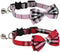 CHUKCHI 2 Pack Cat Collar Breakaway, Adjustable 7.8-10.5 Inch with Cute Bow Tie and Bell (Red+Pink)
