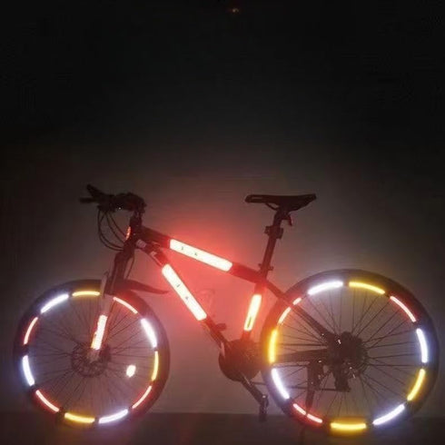 30pcs Bike Riser Trainer Stand with Reflective Stickers - Indoor Bicycle Stationary Front Wheel Block Plastic