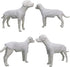 Lovelonglong Basic Blank T-Shirt for Large Dogs, White Dog Costumes Tee Shirts XXXXL