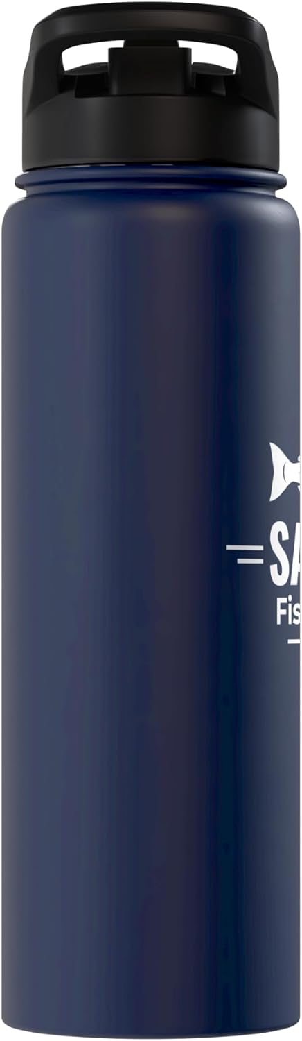 Salmon Fishing Crew Gift for Angler Salmon Fishing Crew River Hunter Stainless Steel Insulated Water Bottle