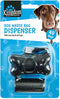 Kingdom Black Bone Shaped Dog Poo Bag Dispenser With 40 Bags & Clip