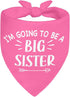 ZBBFSCSB I'm Going to Be A Big Sister Pink Dog Bandana, Pregnancy Announcement