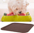 8.6x8.6 Inches Non-Slip Silicone Pet Feeding Mat for Cats and Dogs, Dog Bowl Mat with Raised Edge, Spill Proof Placemat