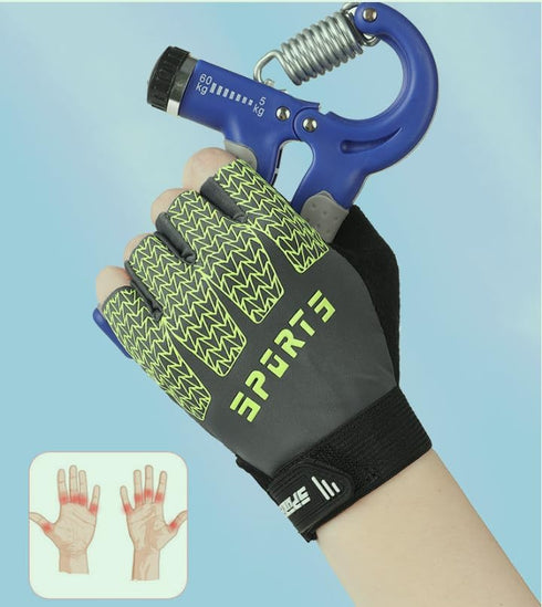 OVOY Kids Girls Boys Durable Fingerless-Gloves,Non-Slip Exercise Gloves for Riding Outdoor
