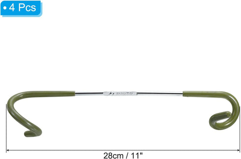 PATIKIL Camping Lantern Hook Hanger, 4 Pack Camping Equipment Tent Lamp Hook Pole Hanger for Outdoor Hiking, Olive Green