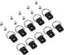 Keenso 10pcs Black Kayak D Ring with M6 Screws for Bungee Kit Accessory Boating