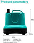 Upettools Submersible Water Pump, Ultra Silent Circulation Pump for Pond, Aquarium, Hydroponics (66GPH, 5W)