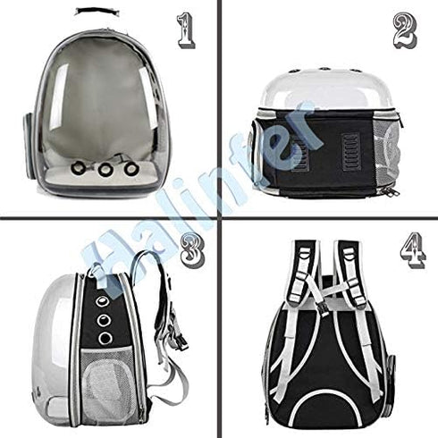 Expandable Cat Backpack Carrier - Space Capsule Bubble Window Pet Carrier for Cats and Small Puppies Up to 12 Lbs