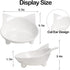 Skrtuan Cat Bowl, Food-Grade Melamine, Non-Slip, Shallow Design, 250ml, for Cats, Dogs, Rabbits & Hamsters (Pink, Grey, White)
