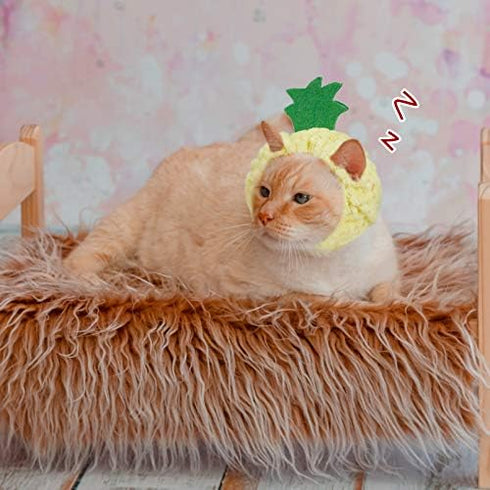 Weewooday 5 Pieces Cat Costume - Easter Bunny Hat Outfit with Ears for Funny Cat and Small Dogs Kitten Puppy Party