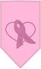Pet and Dog Bandana Rhinestone, Pink Ribbon Light Pink Small