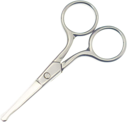 3.6 Inch Silent Pet Grooming Scissors for Cats & Dogs, Tiny Safety Curved - Quiet Alternative to Electric Clippers