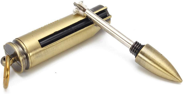 Permanent Match Metal Matchstick Flint Fire Starter - Keychain Lighter for Camping, Hiking, Emergency Survival Gear