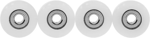 85D 7.5mm 5mm Teak Tuning Eco CNC Poly Fingerboard Wheels - Street Shape, Dia., Wide - White Colorway