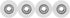 85D 7.5mm 5mm Teak Tuning Eco CNC Poly Fingerboard Wheels - Street Shape, Dia., Wide - White Colorway